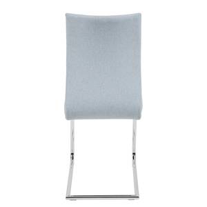 Chaises cantilever Lunery I (lot de 2) Tissu / Acier - Bleu pastel