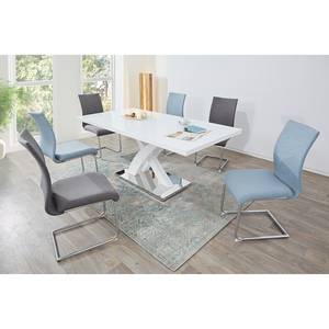 Chaises cantilever Lunery I (lot de 2) Tissu / Acier - Gris