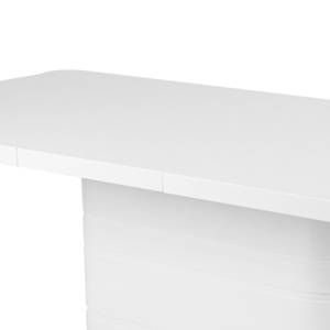 Table Brinay (extensible) - Blanc / Acier inoxydable