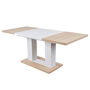 Table Lehon (extensible) - Imitation chêne Sonoma / Blanc