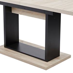 Eettafel Riscle I (met uitschuiffunctie) - grijze eikenhouten look/wit