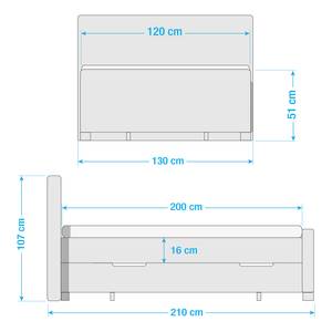 Letto boxspring Cottage Grove Mint - 120 x 200cm