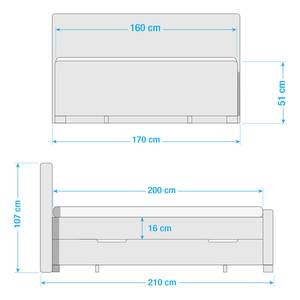 Boxspring Cottage Grove Mintkleurig - 160 x 200cm