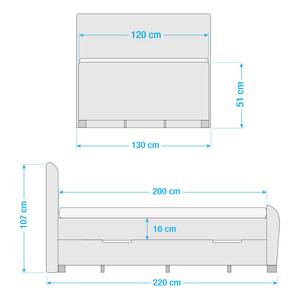 Lit boxspring Noble County Menthe - 120 x 200cm