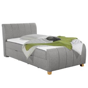 Letto boxspring Noble County Color grigio chiaro - 100 x 200cm