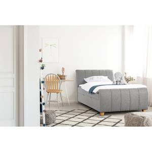 Letto boxspring Noble County Color grigio chiaro - 100 x 200cm