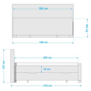 Letto boxspring Susville Mint - 180 x 200cm