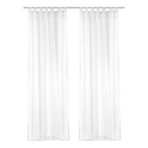 Rideaux à passants Voile (lot de 2) Polyester - Blanc