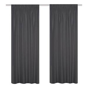 Rideaux Kotu (lot de 2) Polyester - Gris - 135 x 225 cm