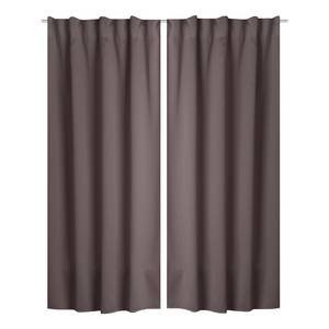 Rideaux Gressy (lot de 2) Polyester - Gris minéral - 140 x 175 cm