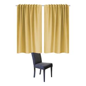 Rideaux Kotu (lot de 2) Polyester - Jaune - 135 x 145 cm