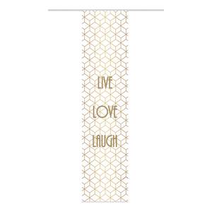 Schuifgordijn Live Laugh Love polyester - Goud - Set van 1