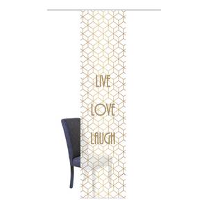 Panneau japonais Live Laugh Love Polyester - Doré - 1 set