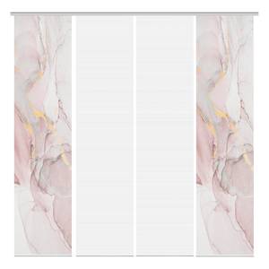 Schuifgordijn Marmosa II polyester - Oud roze - Set van 4