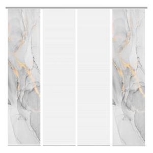 Schuifgordijn Marmosa II polyester - Grijs - Set van 4
