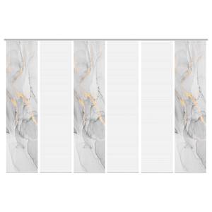 Schuifgordijn Marmosa II polyester - Grijs - Set van 6