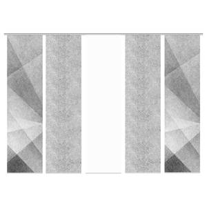 Schuifgordijn Filana II polyester - Grijs - Set van 5