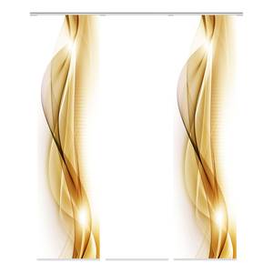 Schiebevorhang Neblana II Polyester - Gold - 3er Set
