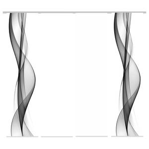 Schuifgordijn Wellana II polyester - Grijs - Set van 4