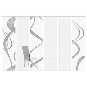 Schiebevorhang Tibano Polyester - Weiß - 6er Set