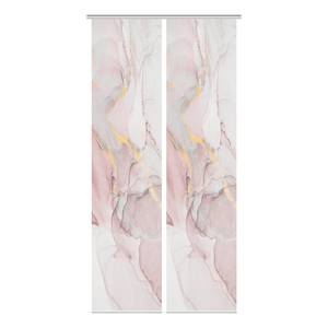 Schuifgordijn Marmosa II polyester - Oud roze - Set van 2