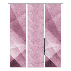 Schuifgordijn Filana II polyester - Roze - Set van 3