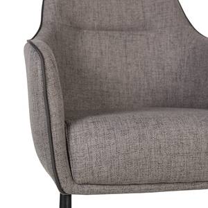 Chaise cantilever Luzille Tissu / Fer - Gris / Noir - Gris