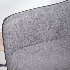 Chaise cantilever Luzille Tissu / Fer - Gris / Noir - Gris