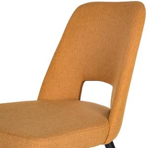 Gestoffeerde stoel Meylan (set van 2) geweven stof/ijzer - Terracotta
