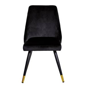 Gestoffeerde stoelen Loix (set van 2) fluweel/staal - Zwart