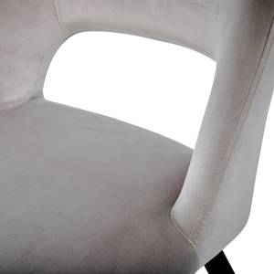 Gestoffeerde stoelen Maincy (set van 2) fluweel/staal - Champagnekleurig
