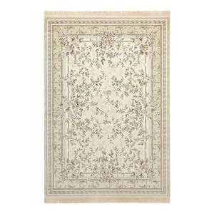 Kurzflorteppich Antik Flowers Viskose / Baumwolle - Hellbeige - 160 x 230 cm