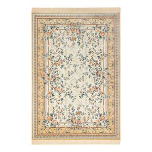 Kurzflorteppich Antik Flowers Viskose / Baumwolle - Beige - 135 x 195 cm