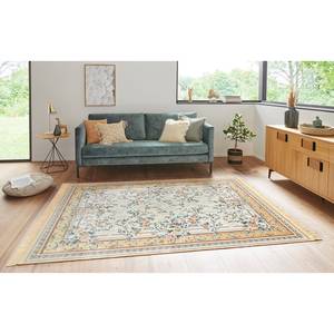 Tapis Antik Flowers Viscose / Coton - Beige - 135 x 195 cm