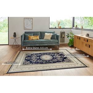 Tapis Antik Meira Viscose / Coton - Bleu foncé - 195 x 300 cm