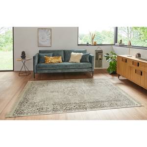 Tapis vintage Oriental Medaillon Viscose / Coton - Crème - 160 x 230 cm