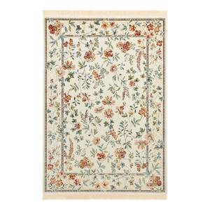 Kurzflorteppich Oriental Flowers Viskose / Baumwolle - Creme - 160 x 230 cm