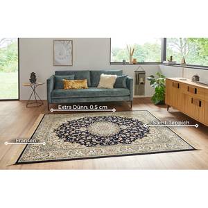 Tapis Antik Nain Viscose / Coton - Bleu foncé - 195 x 300 cm