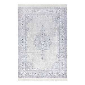 Teppich Oriental Vintage Medaillon Viskose / Baumwolle - Pastellblau - 195 x 300 cm