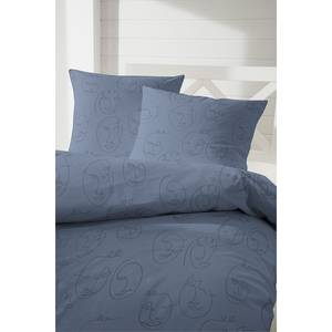 Parure de lit Cerdon Coton - Bleu - 155 x 220 cm + oreiller 80 x 80 cm