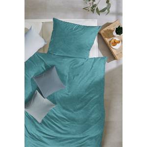 Parure de lit Broons Coton - Turquoise - 135 x 200 cm + oreiller 80 x 80 cm