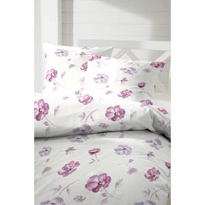 Bettwäsche Roujan Baumwolle - Weiß / Pink - 135 x 200 cm + Kissen 80 x 80 cm
