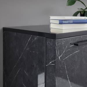 Sideboard Mango Marmor Schwarz Dekor - Breite: 207 cm