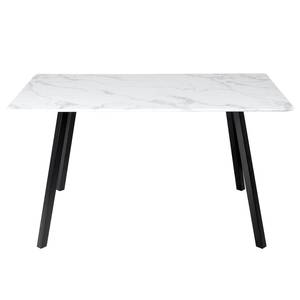 Table Myans Imitation marbre blanc / Noir