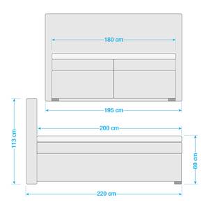 Boxspringbett Mazille Hellgrau