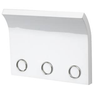 Garderobenleiste Magnetter Pappel massiv - Weiß / Silber