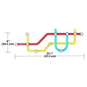 Garderobenleiste Subway Metall - Multicolor