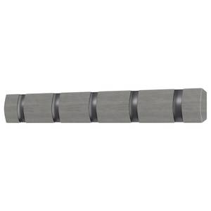 Garderobenleiste Flip Pappel massiv / Metall - Grau - Breite: 51 cm