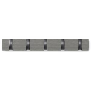 Garderobenleiste Flip Pappel massiv / Metall - Grau - Breite: 51 cm