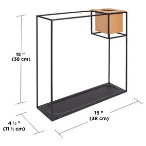 Wandregal Cubist I Metall / Buche massiv - Schwarz / Buche